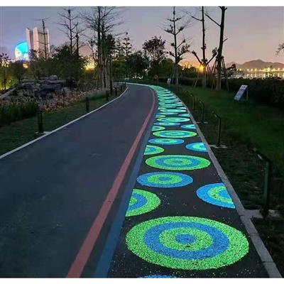 自发光材料夜光石-蓄光发光路面设计方案锦观g001