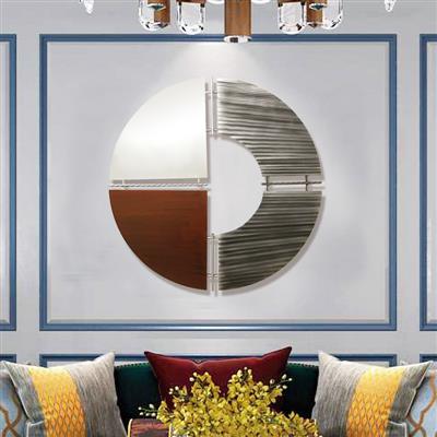 轻奢金属墙饰客厅沙发背景墙装饰现代铁艺艺术圆形壁挂装饰品挂件