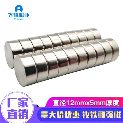 稀土强磁吸铁石冰箱帖教学白板磁铁D12*5强力磁铁圆形12x5mm